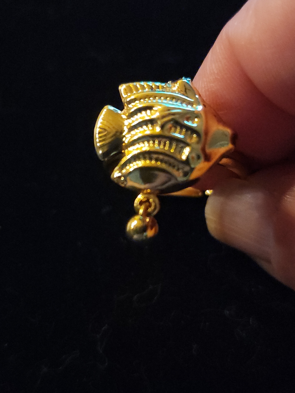 Gold Fish Charm Ring - Pets Fish Accessory - Picture 2 of 4